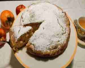 Torta di cachi e mele senza glutine