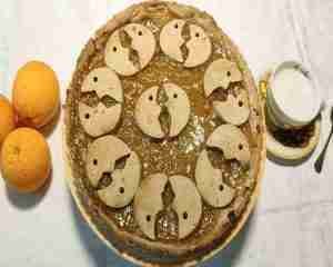Crostata con farina di chufa e arance