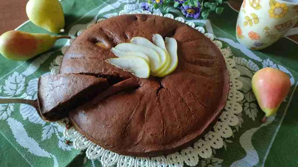 Torta al cacao e pere coscia