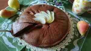 Torta al cacao e pere coscia